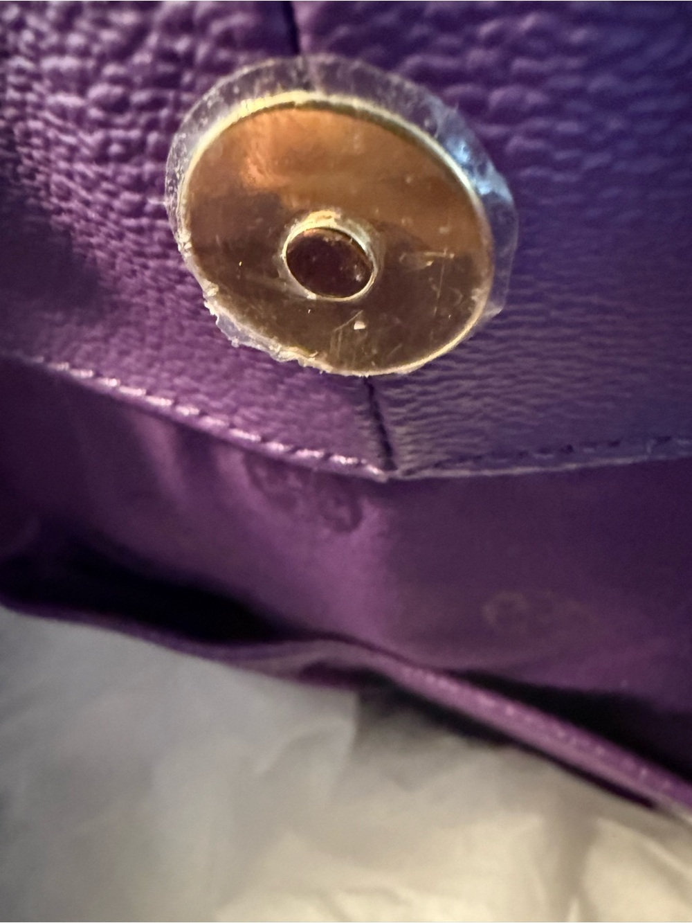 Tory Burch Violet Leather Tote with Gold Hardware - Picture 10 of 13